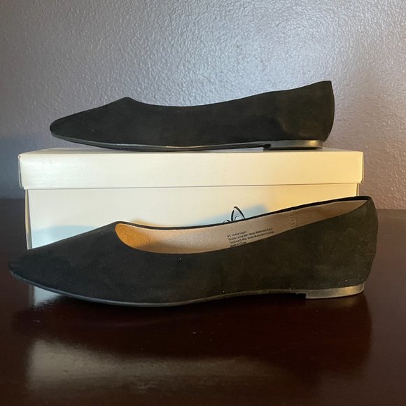 Black Pointed Toe Ballet Flats - Women size 9.5 - Picture 1 of 3